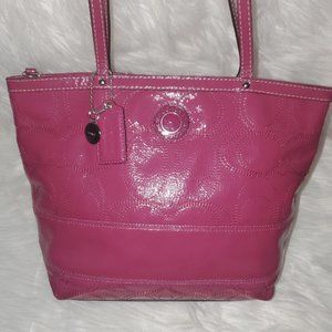 💯 Authentic COACH👛Stitched Signature Leather Tote